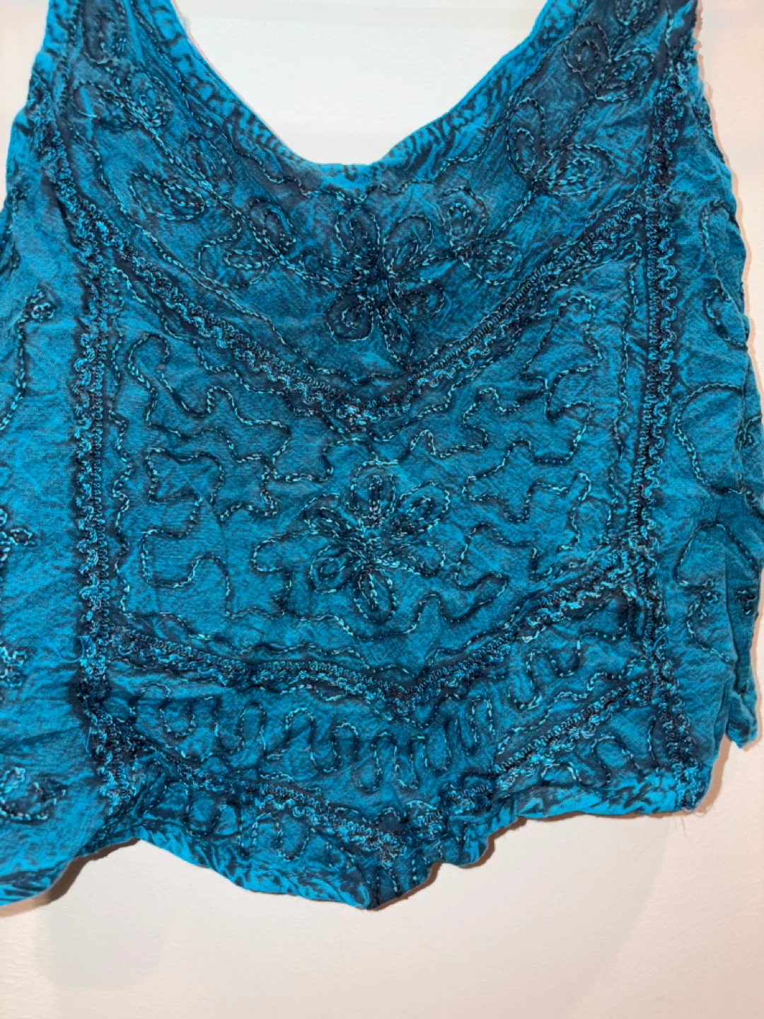 Blue Embroidered Tank Top - photo 3