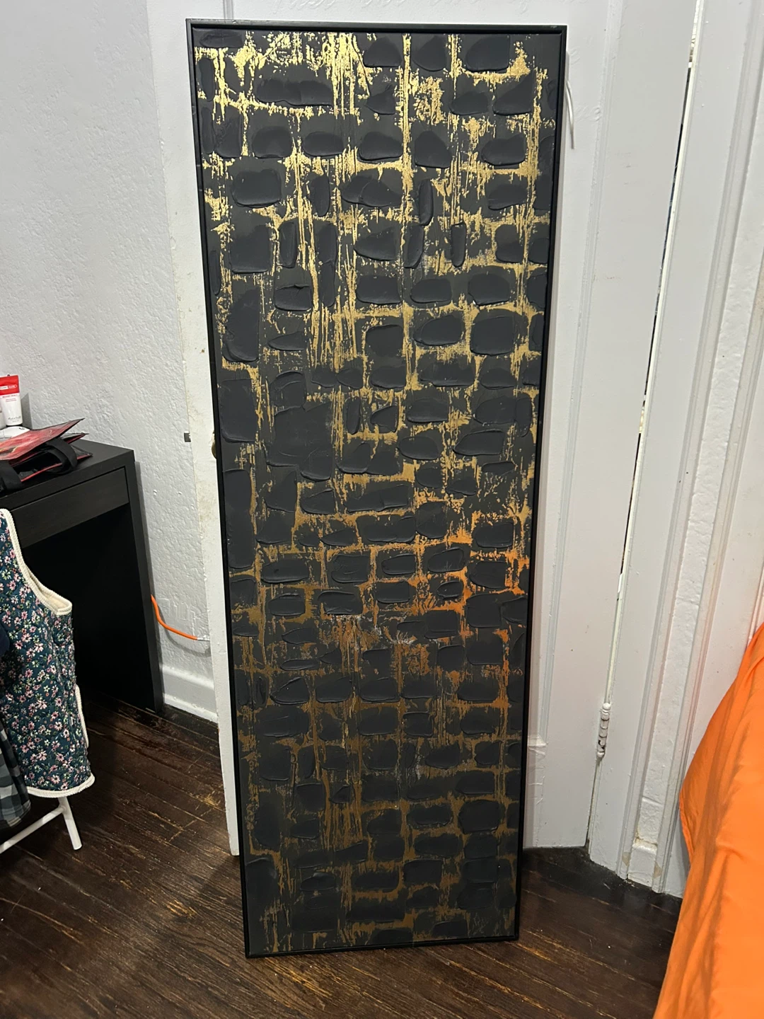 Black and Gold Abstract Wall Art - photo 2