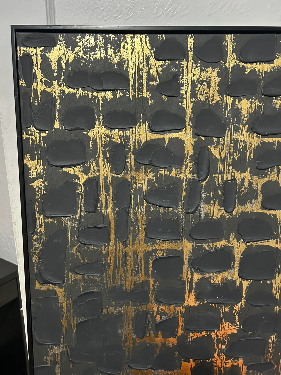 Black and Gold Abstract Wall Art