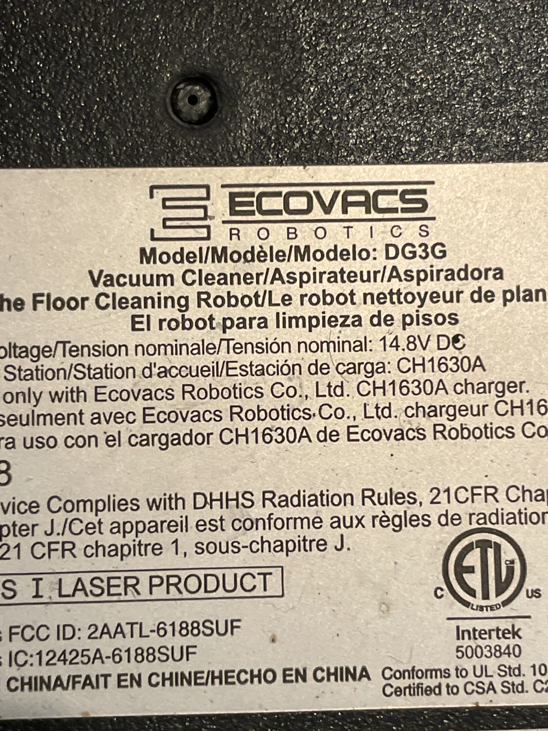 Ecovacs Deebot DG3G Robot Vacuum Cleaner - photo 2
