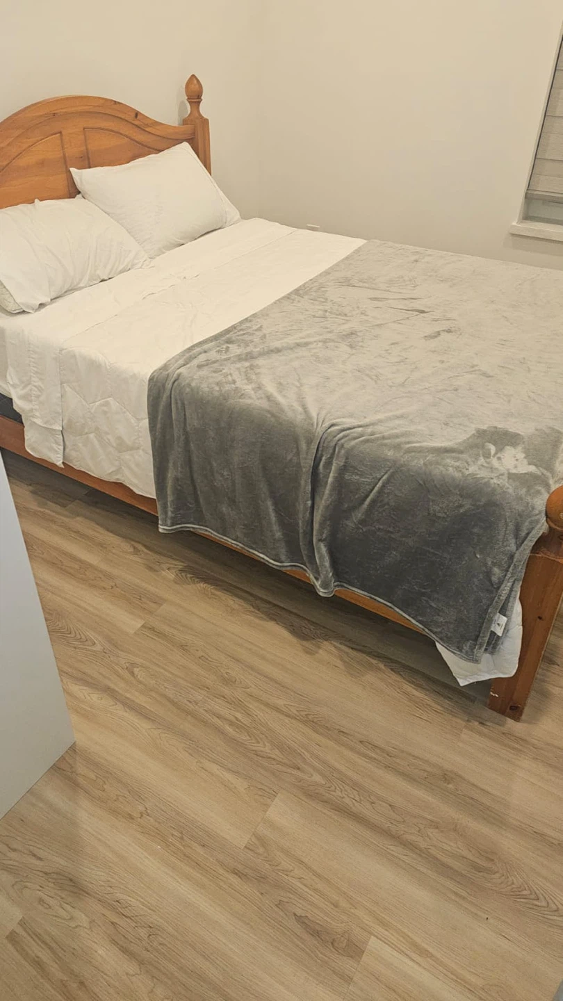 Beautiful solid queen wood bed frame