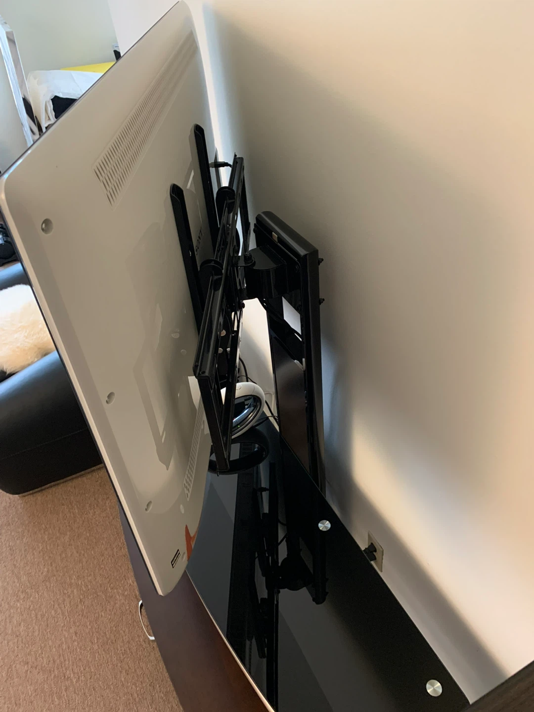 TV Stand with Mount and Glass Shelves - photo 3