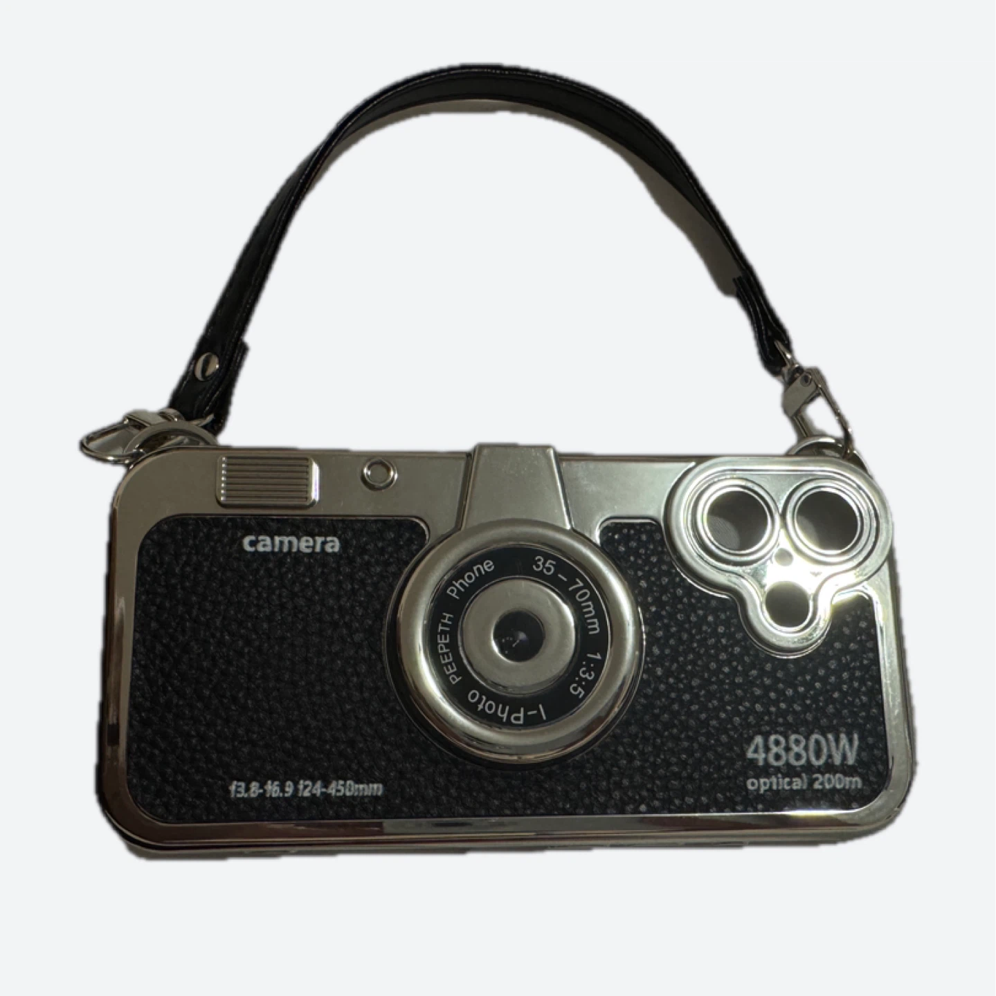 iPhone 16 vintage camera case with a strap