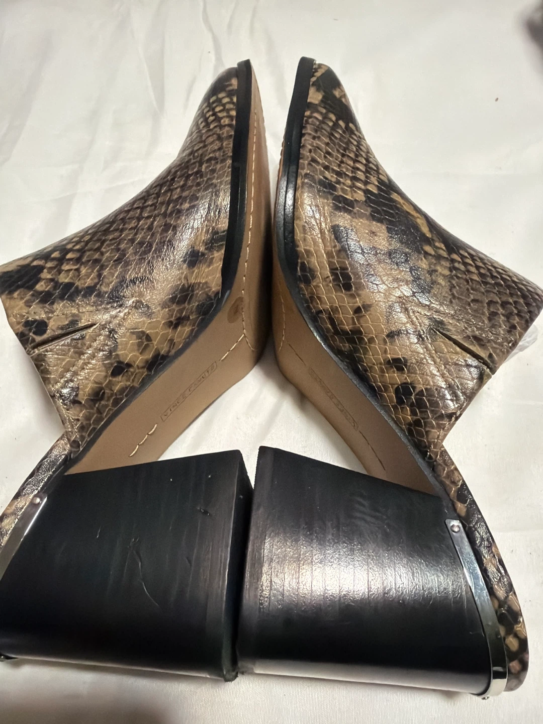 Vince Camuto Snakeskin Mules - Size 7M - photo 2