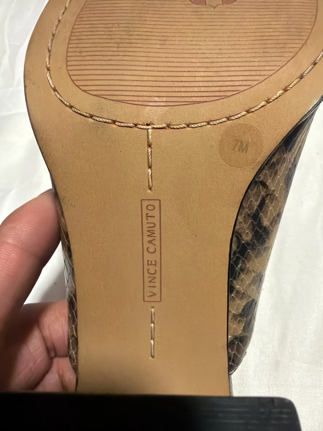 Vince Camuto Snakeskin Mules - Size 7M - photo 5