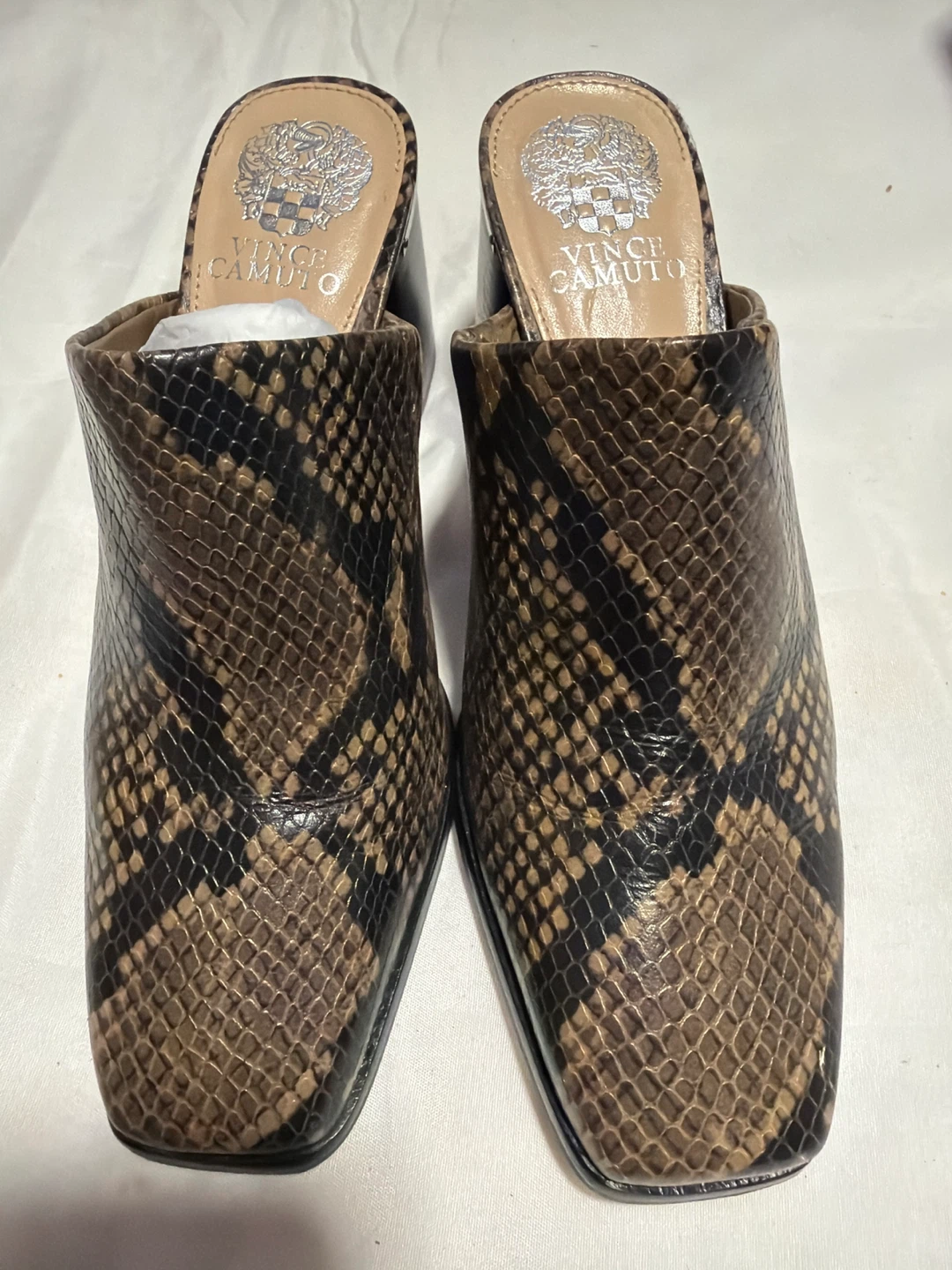 Vince Camuto Snakeskin Mules - Size 7M