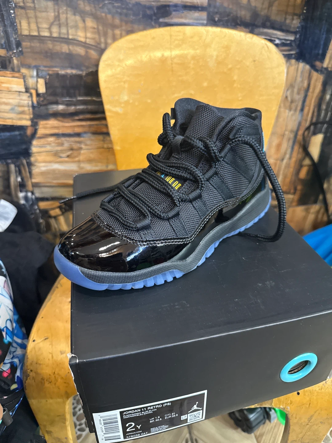 Jordan 11 Retro PS Gamma Blue 2025 Little Flex Black - photo 2