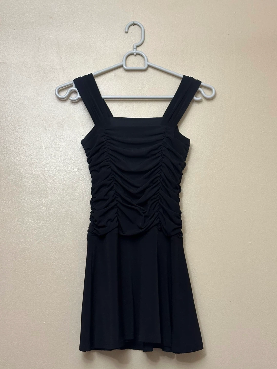 Alessia (Made in Canada) Ruched Black Dress girls size 8