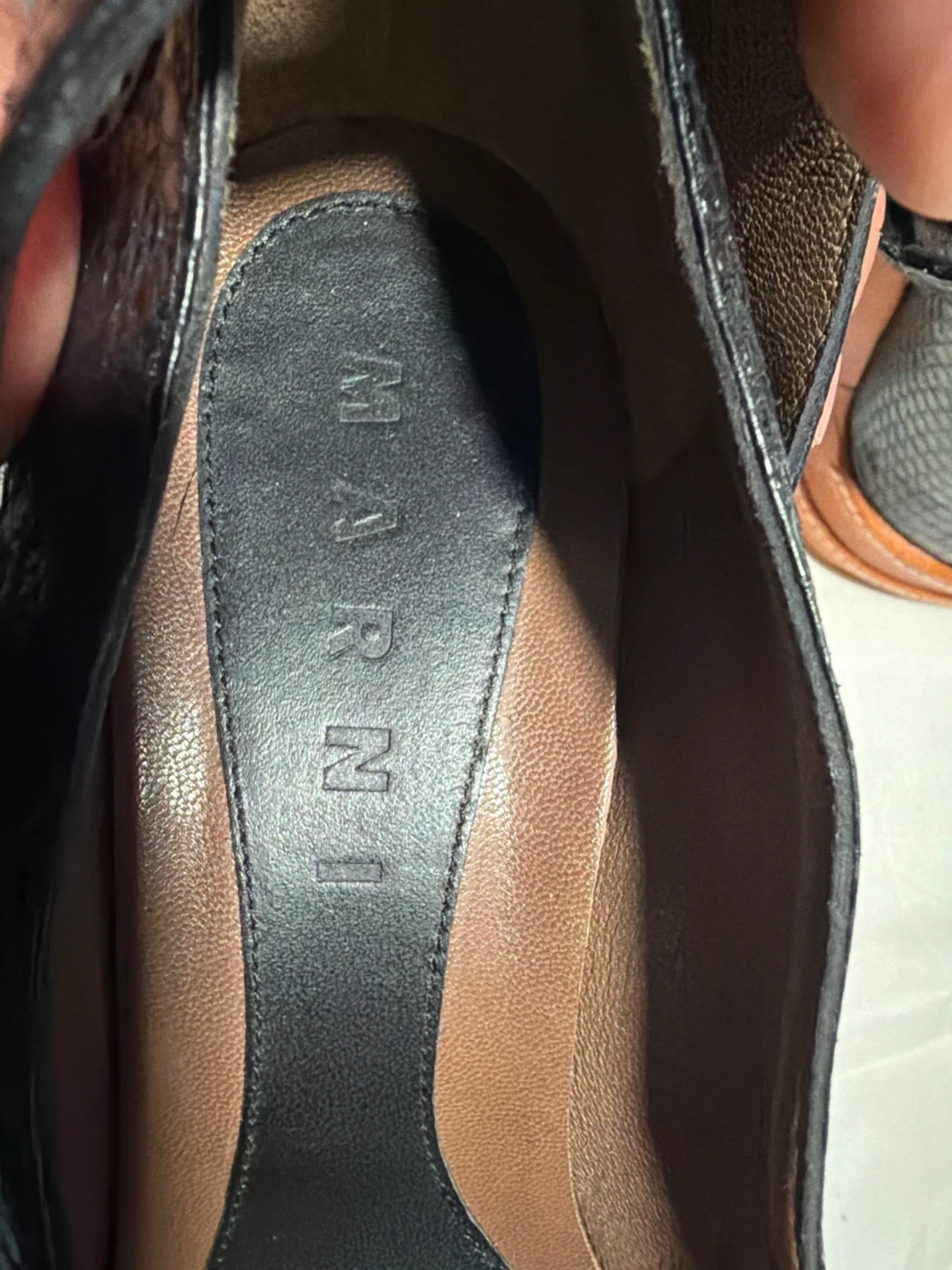 Marni Black Snakeskin Heels - # Size 37 - photo 3