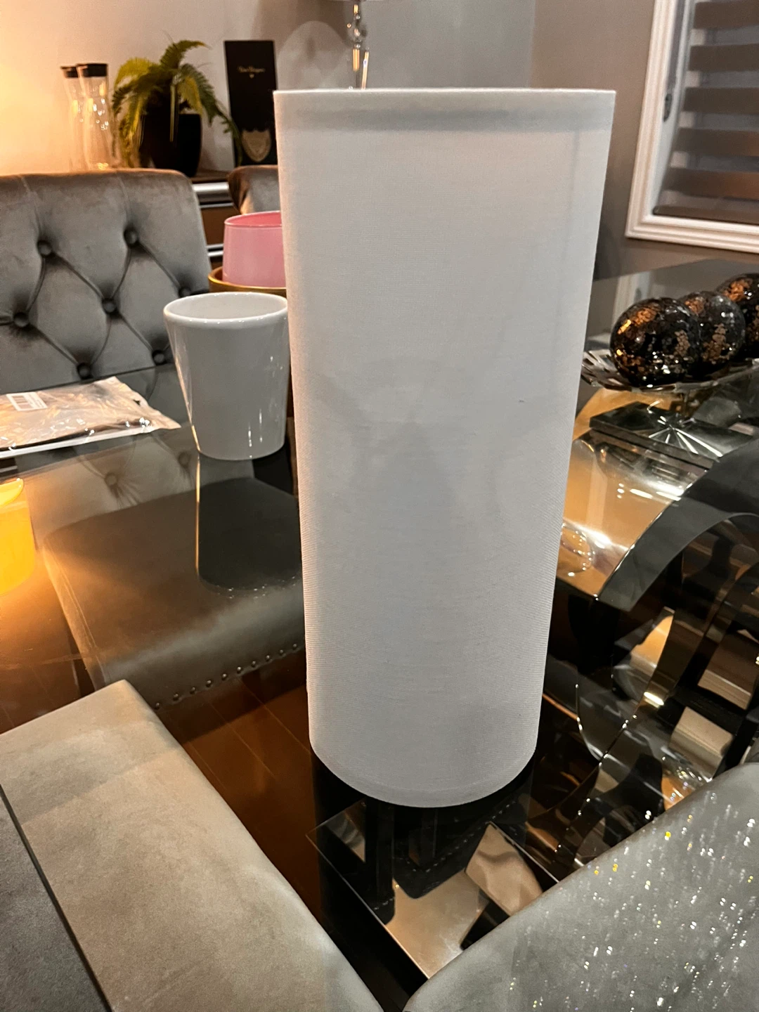 White Fabric Lamp Shade
