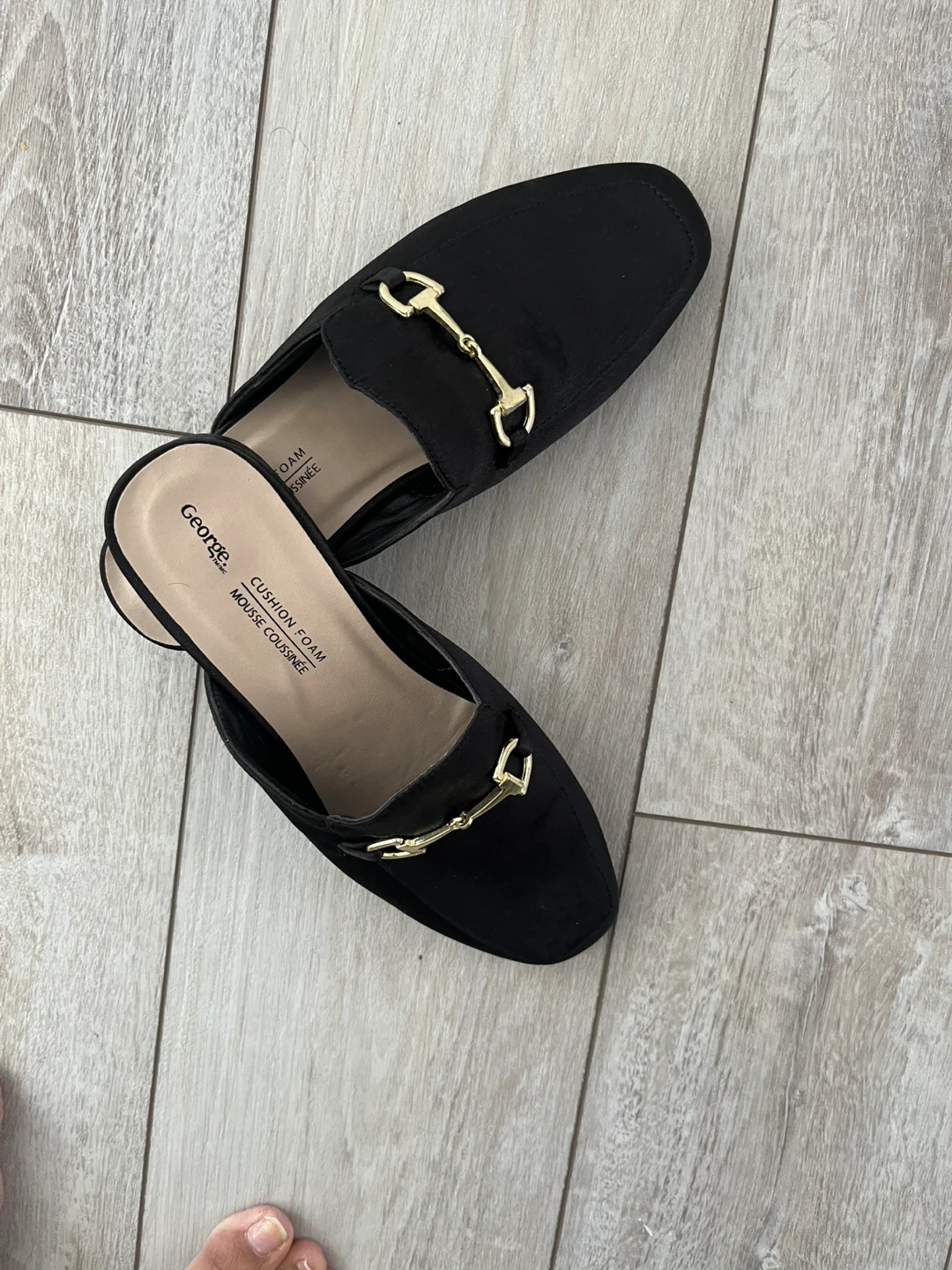 George Black Mules with Gold Detail - photo 2