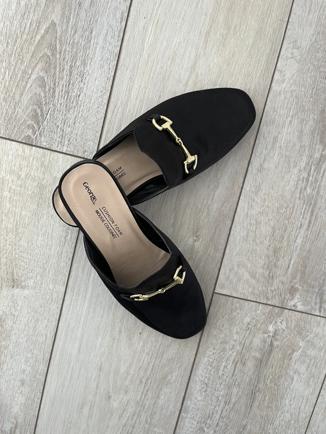 George Black Mules with Gold Detail - photo 3