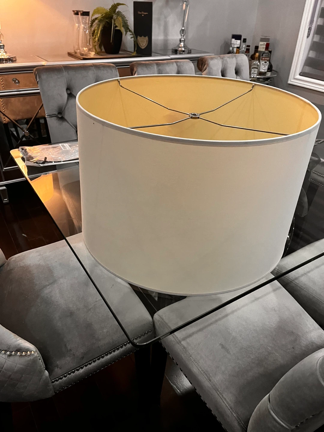 Beige Drum Lamp Shade