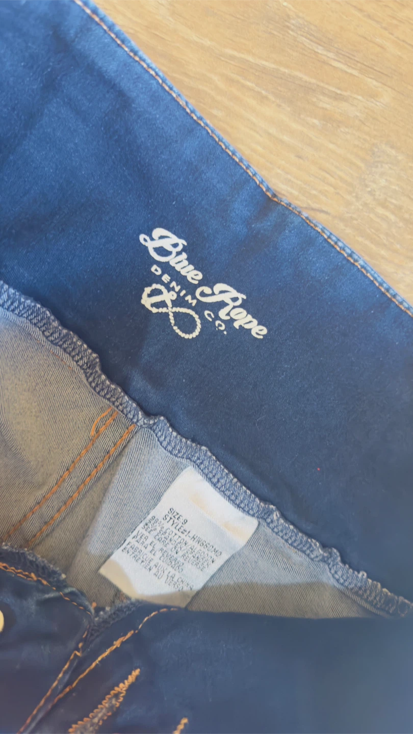 Blue Rope Denim Jeans - Size 9 - photo 2