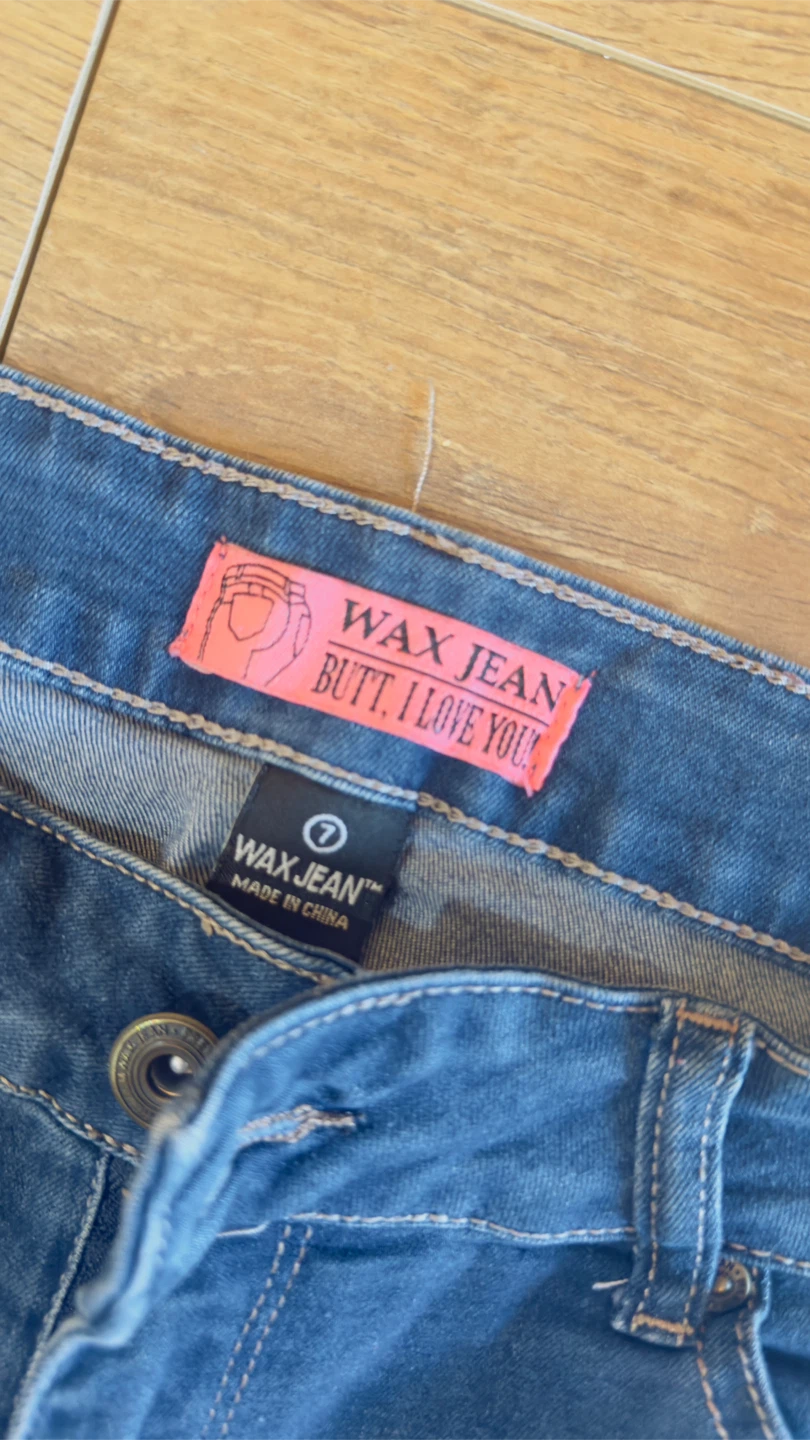 Wax Jean Distressed Denim Jeans - Size 7 - photo 2
