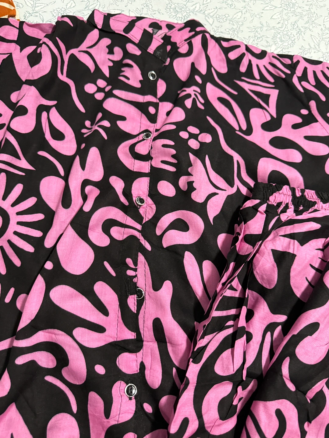 Floral Print Button-Down Shirt - photo 2