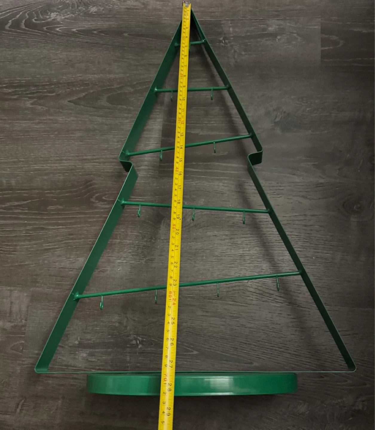 Green Crate & Barrel Christmas Tree Ornament Display - 29" Tall - photo 3