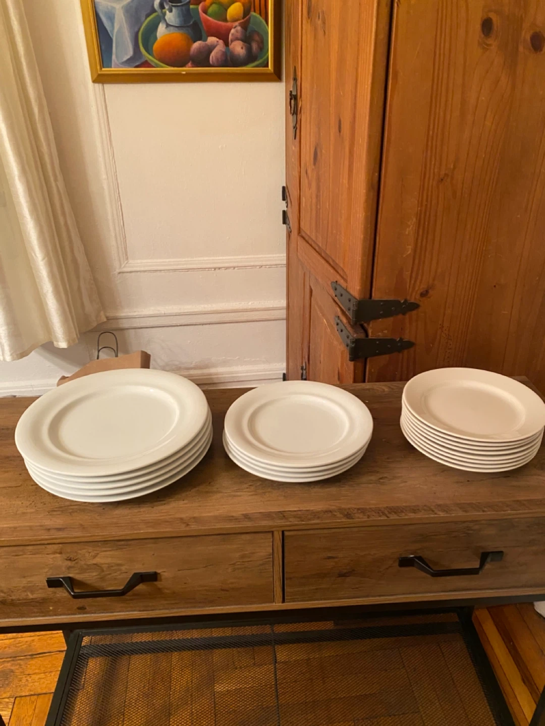 Pottery Barn Bistro White Dinner Plates