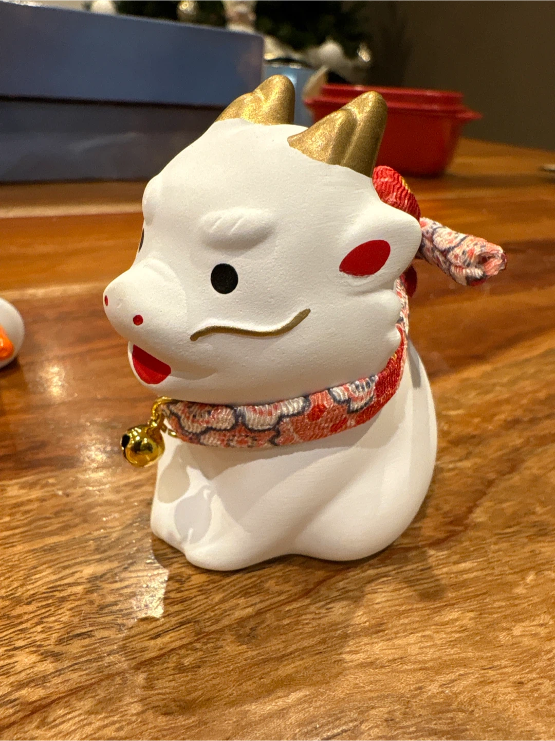 Japan White Ceramic Zodiac Dragon Figurine - photo 2