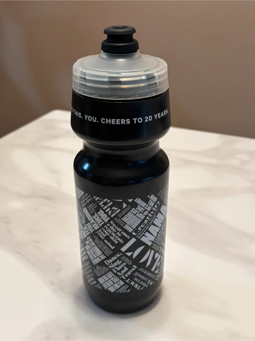 NEW - Lululemon Black Water Bottle - 20 yrs limited edition - photo 2