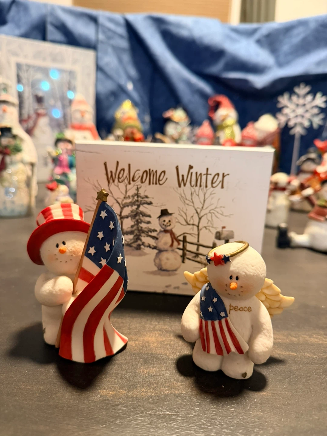 Collection of over 35Snowman Figurines