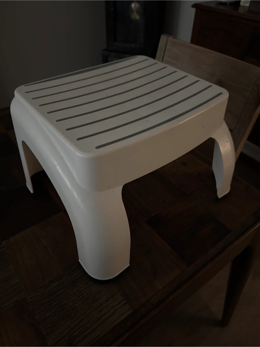 White Plastic Step Stool