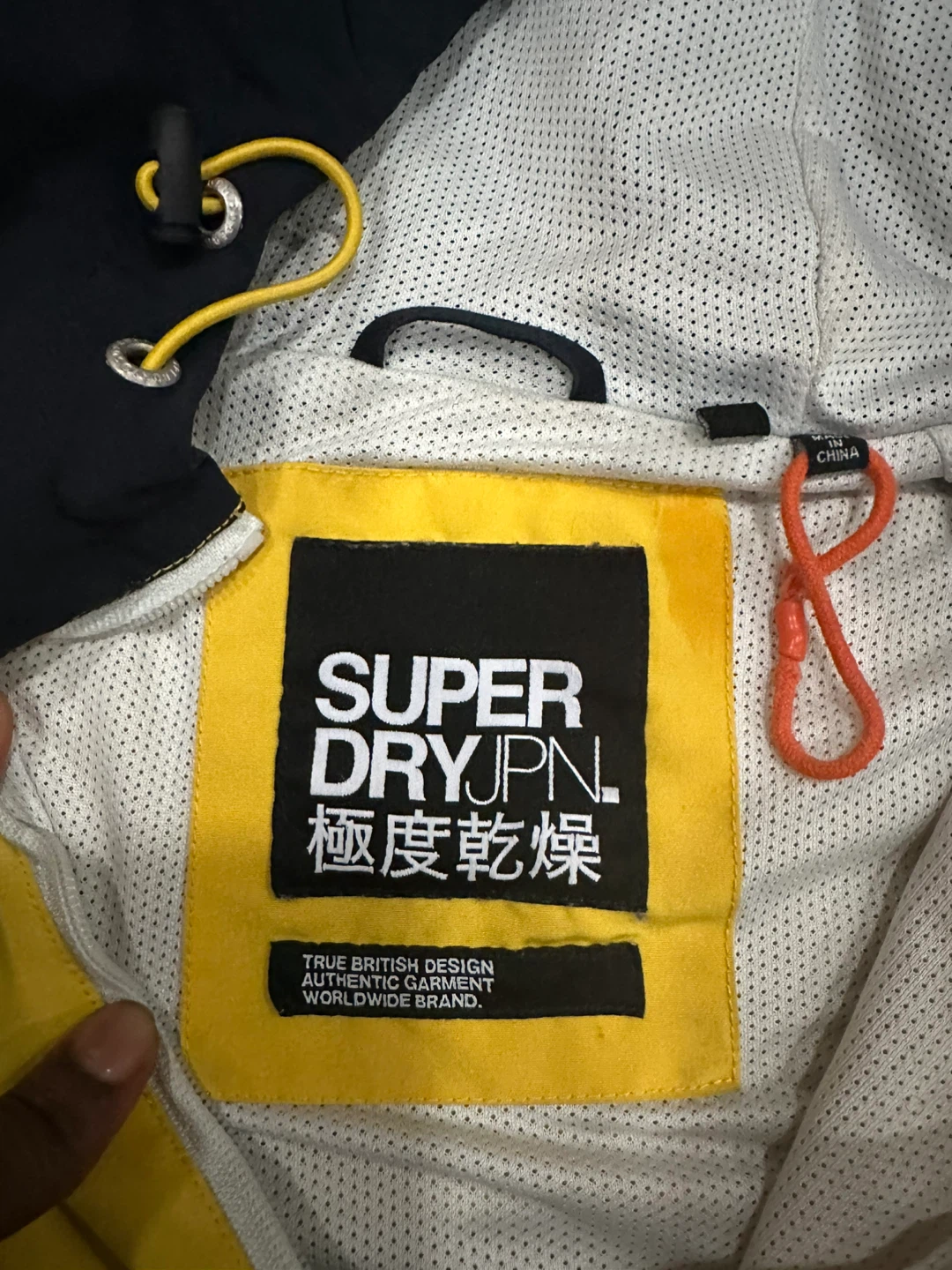 Superdry Japan Soft Shell Windbreaker Jacket Yellow Black Size L - photo 4