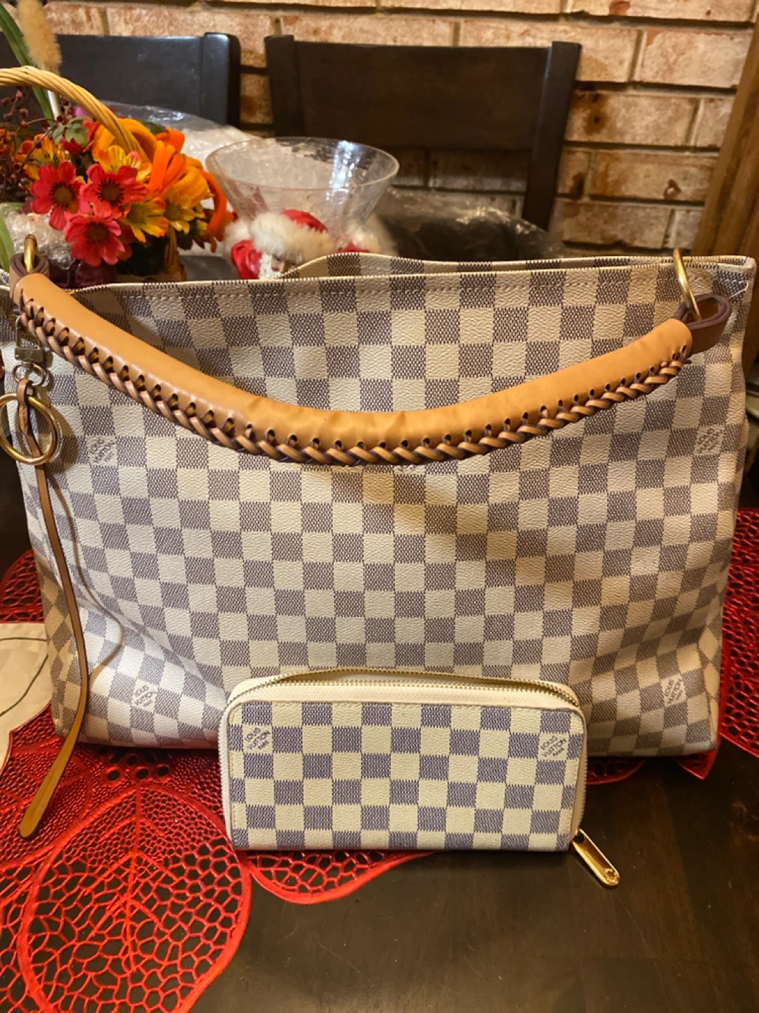 Louis Vuitton Damier Azur Tote Bag & Wallet Set - photo 3