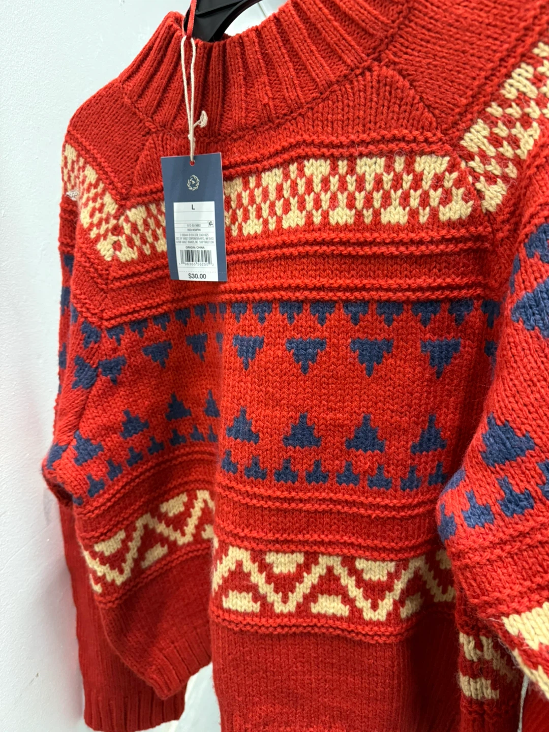 Universal Thread Red Patterned Sweater - Size L