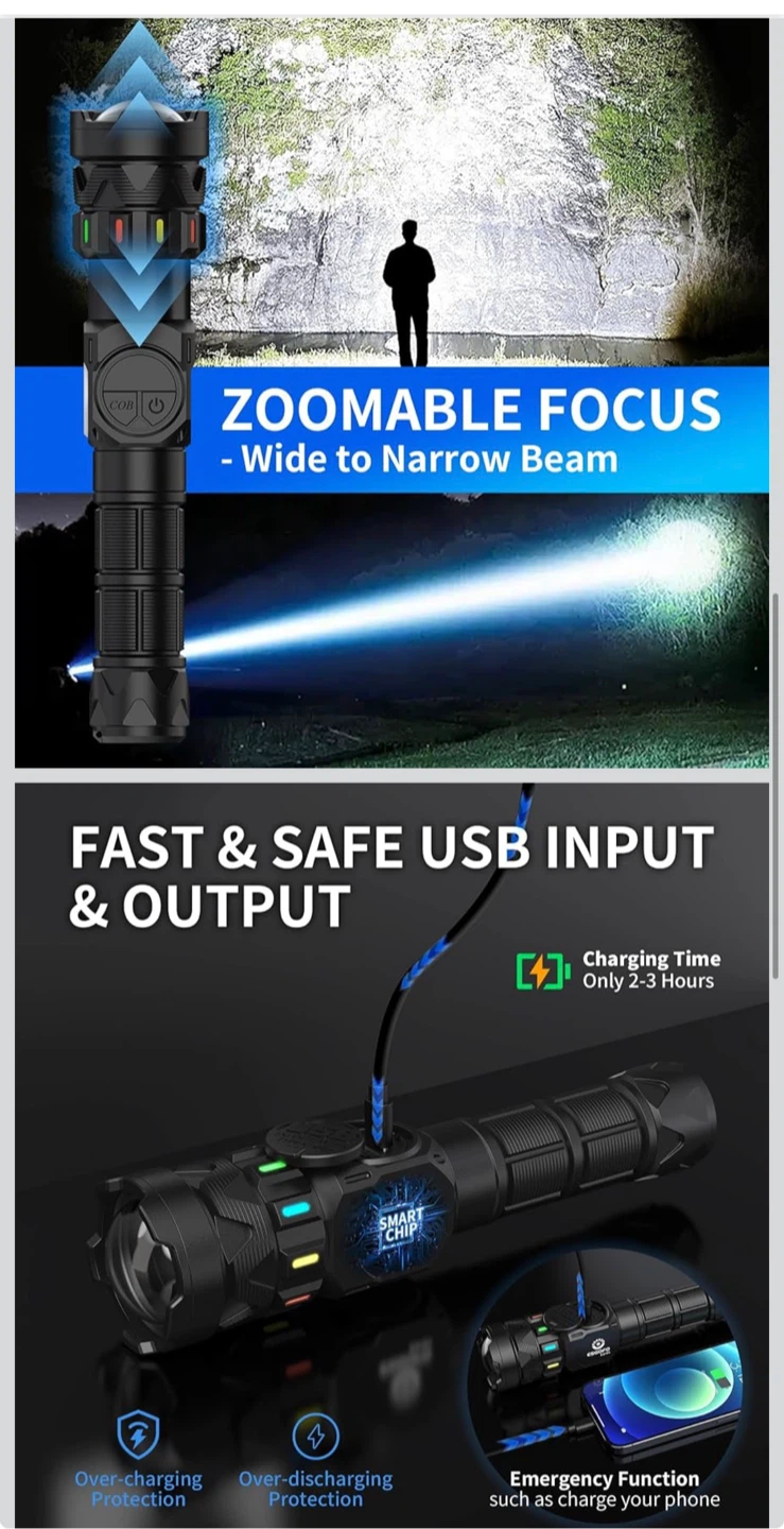 Flashlight - 10000 Lumens, Long Range 5000FT - photo 3