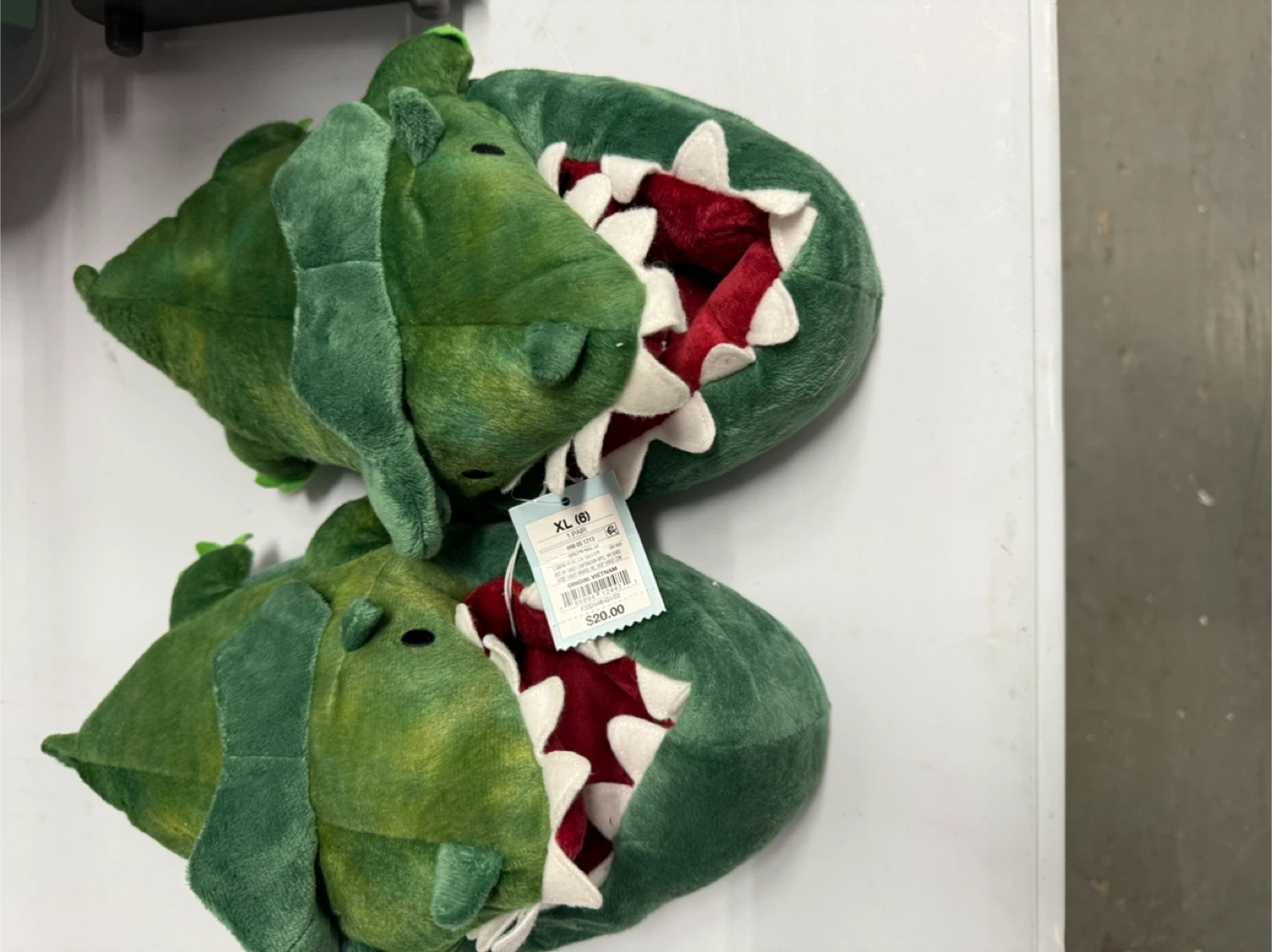 Target XL Green Dino Slippers