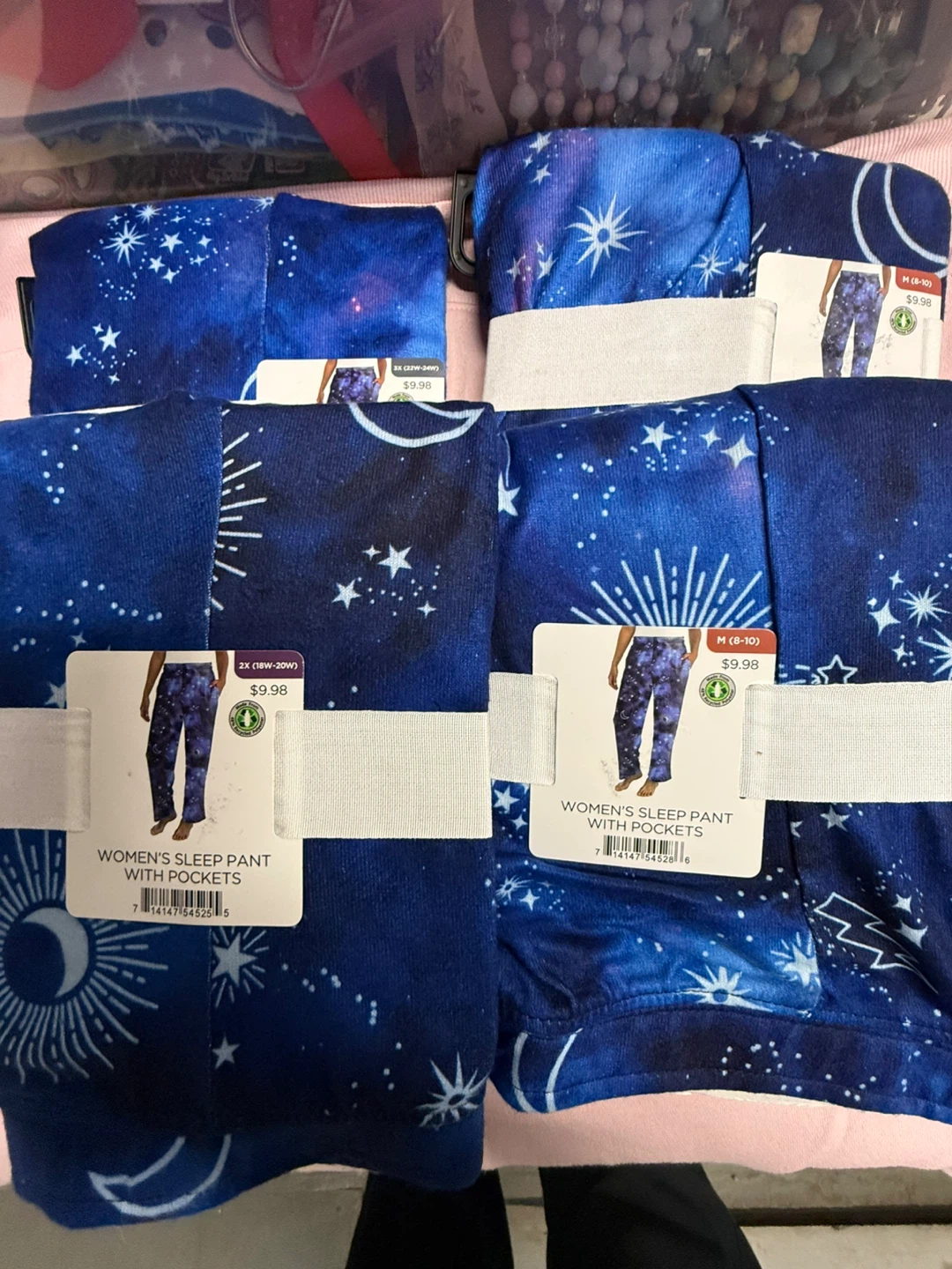Women's Sleep Pants with Pockets - Size M (8-10)