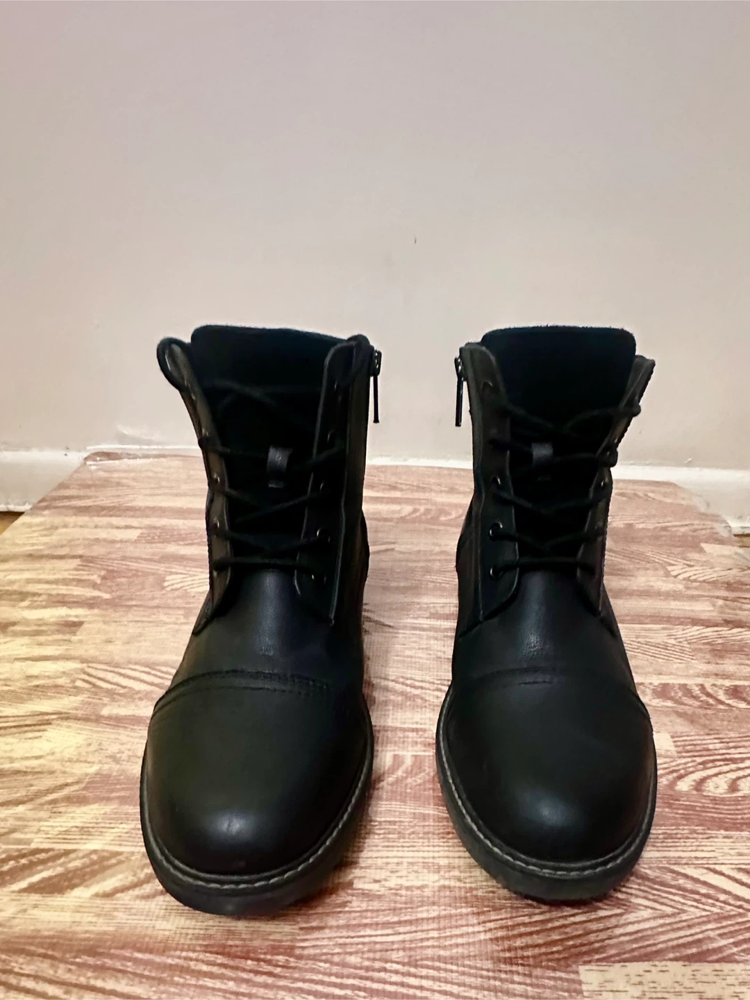 Black Leather Ankle Boots - Size 9.5 - photo 2