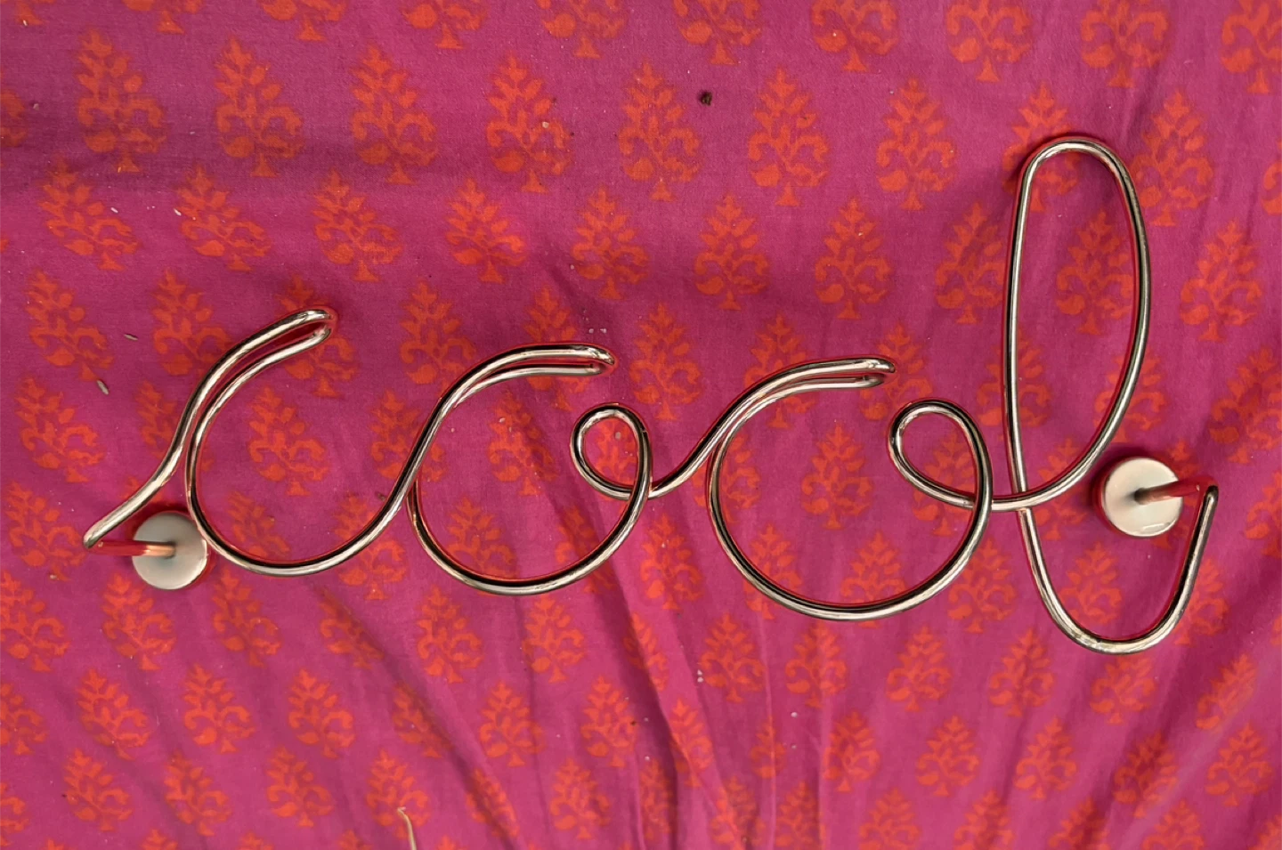 Metal 'Cool' Wall Decor for hanging jackets etc - photo 2