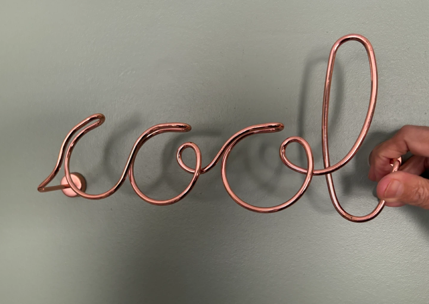 Metal 'Cool' Wall Decor for hanging jackets etc