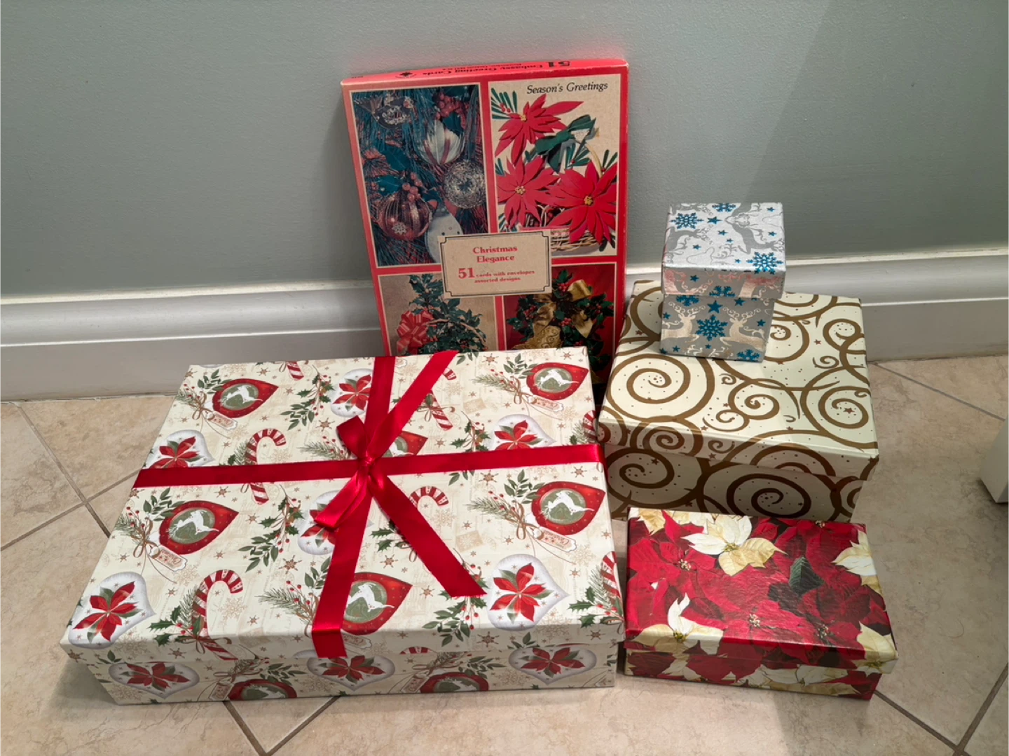 Assorted Decorative Christmas Gift Boxes