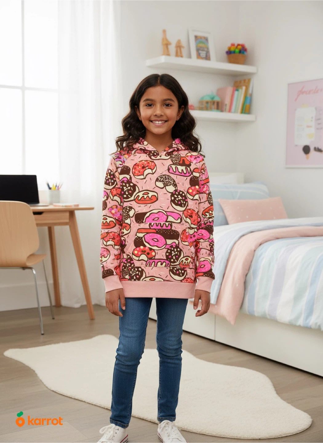 Spotted Zebra Donut Hoodie - Size 1(9) - photo 2
