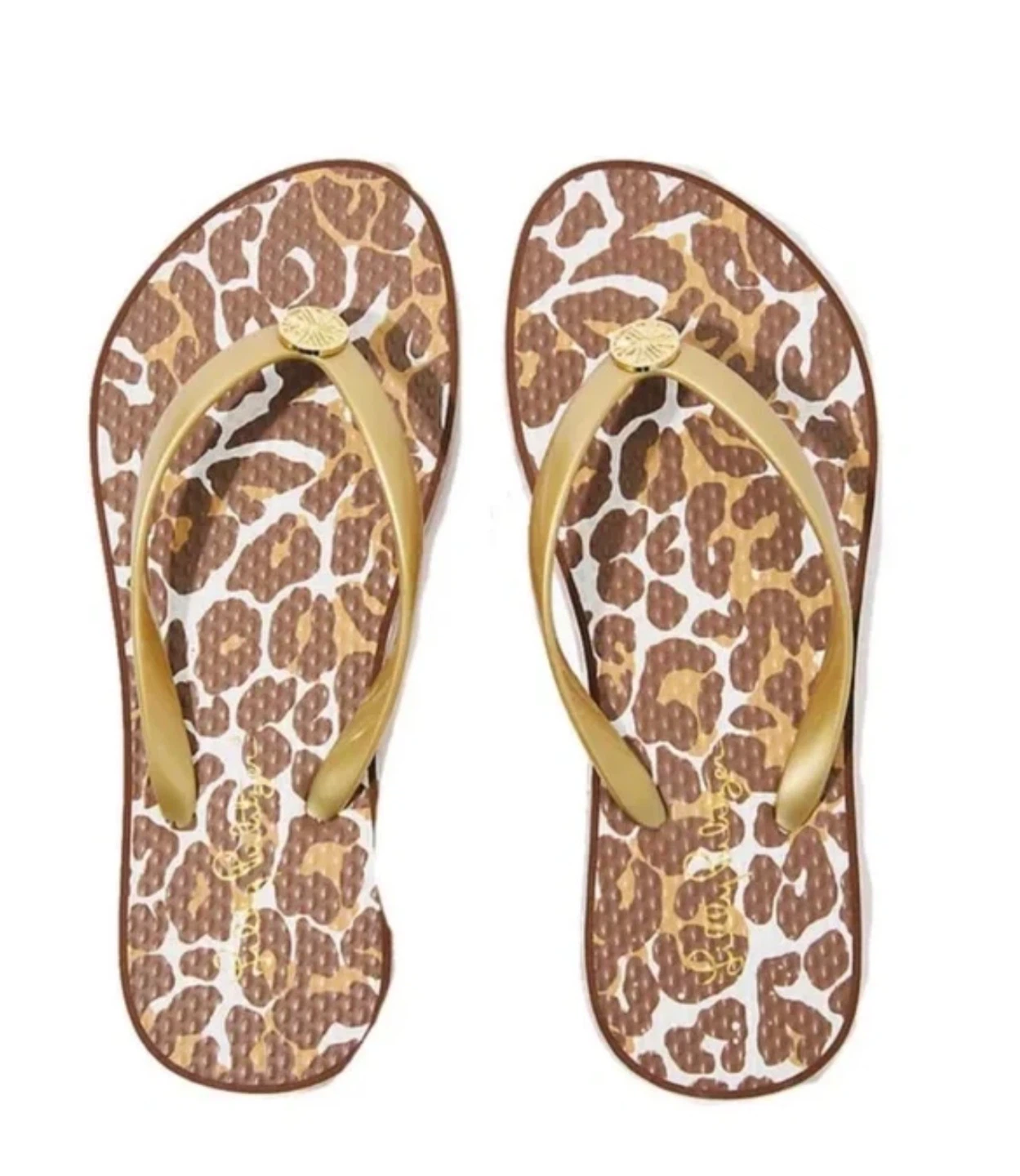 New Lilly Pulitzer Chocolate Spot Thong Sandals - photo 2