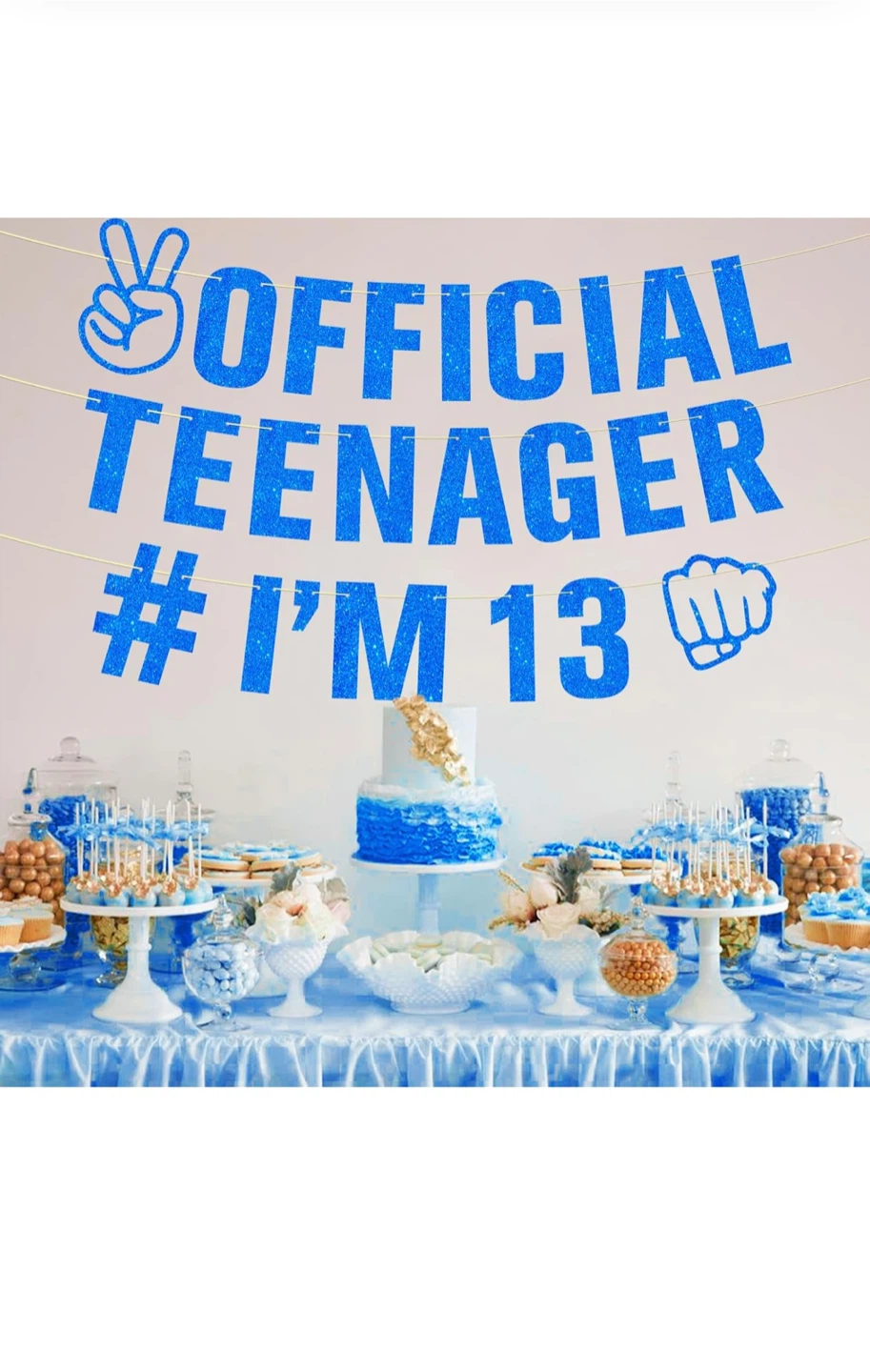 Official Teenager Banner - Blue Glitter - photo 3