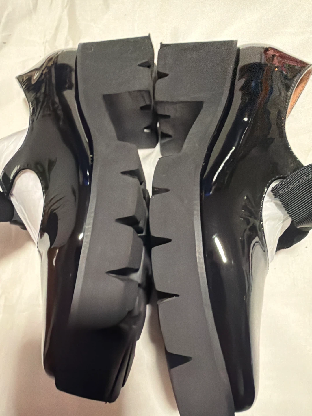 ALE BLACK # 37 Patent Leather Platform Shoes Size 37 - photo 3
