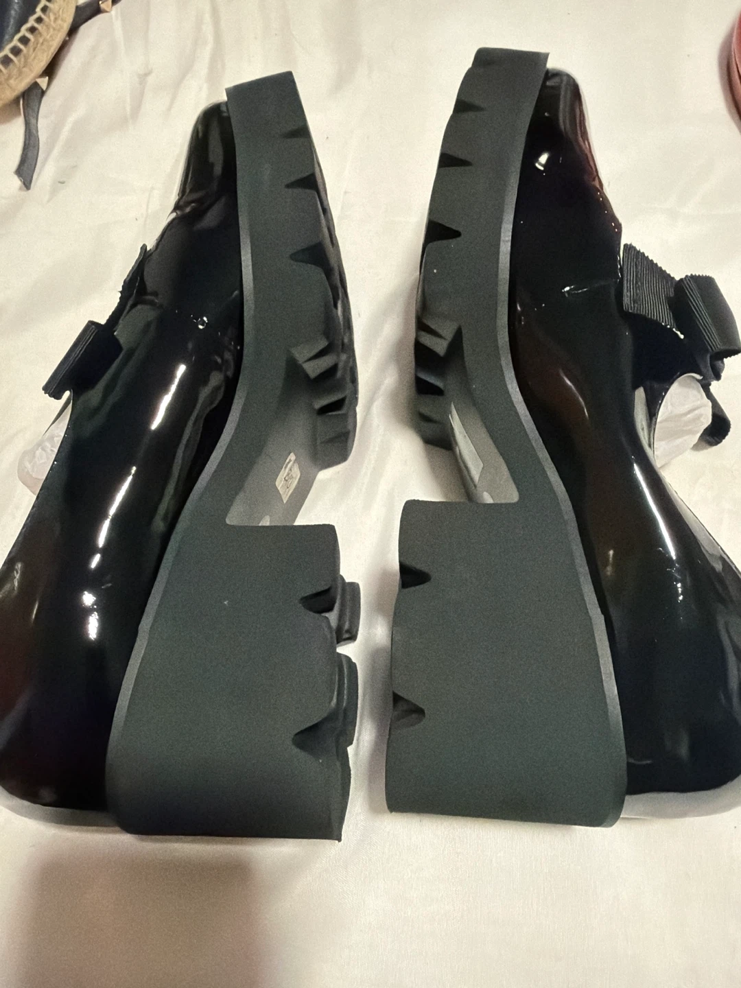 ALE BLACK # 37 Patent Leather Platform Shoes Size 37 - photo 2