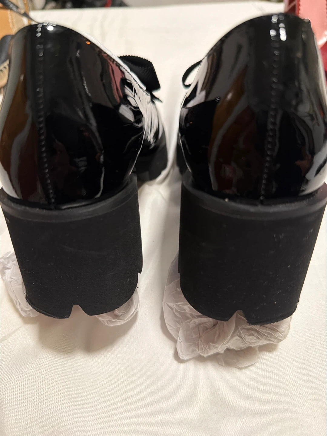 ALE BLACK # 37 Patent Leather Platform Shoes Size 37 - photo 4