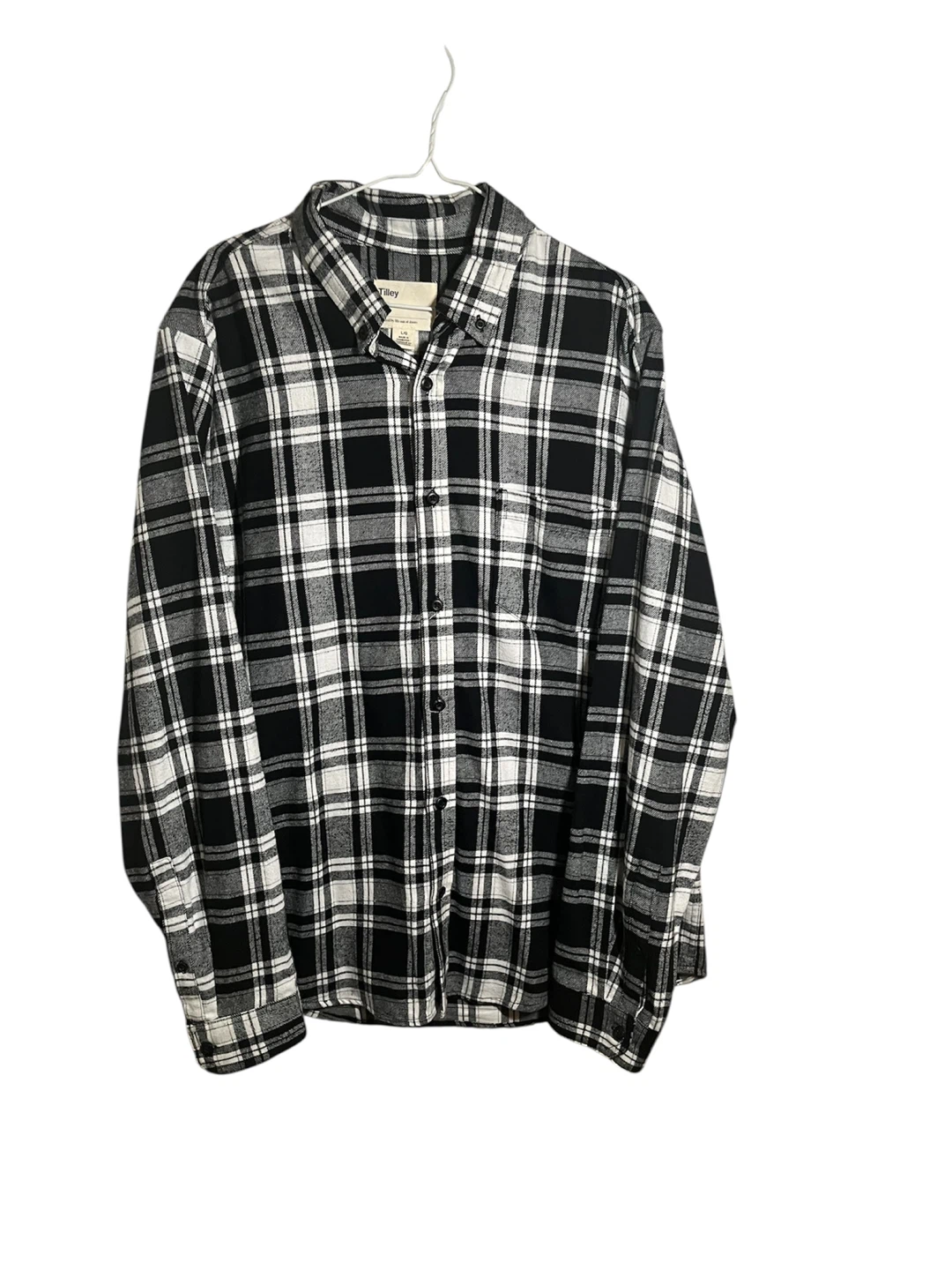 Tilley Flannel Shirt - Black and White - Size L