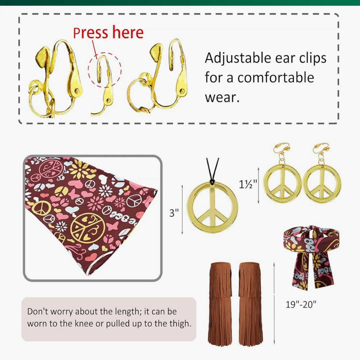 Hippie Costume Set (Size 4-6) - photo 3