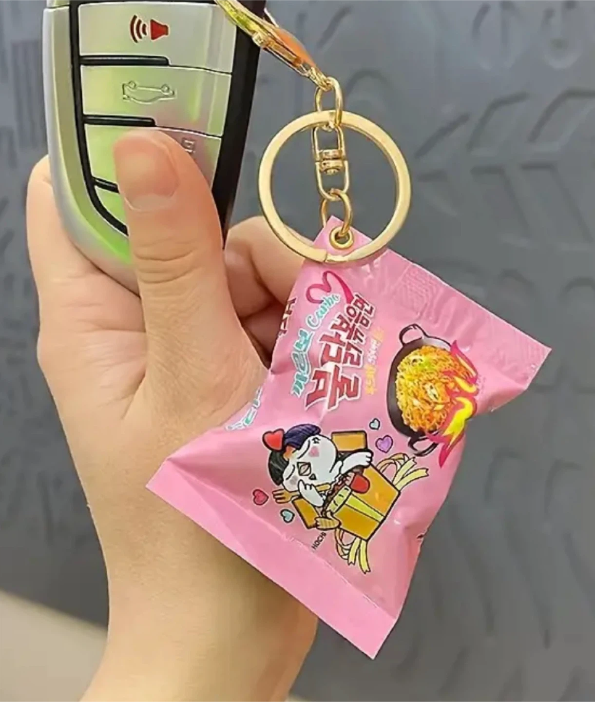 Samyang Carbo Buldak Ramen Keychain $11