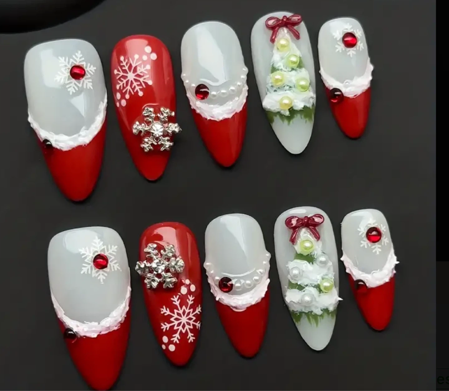 Christmas handmade Press-On Nails $25