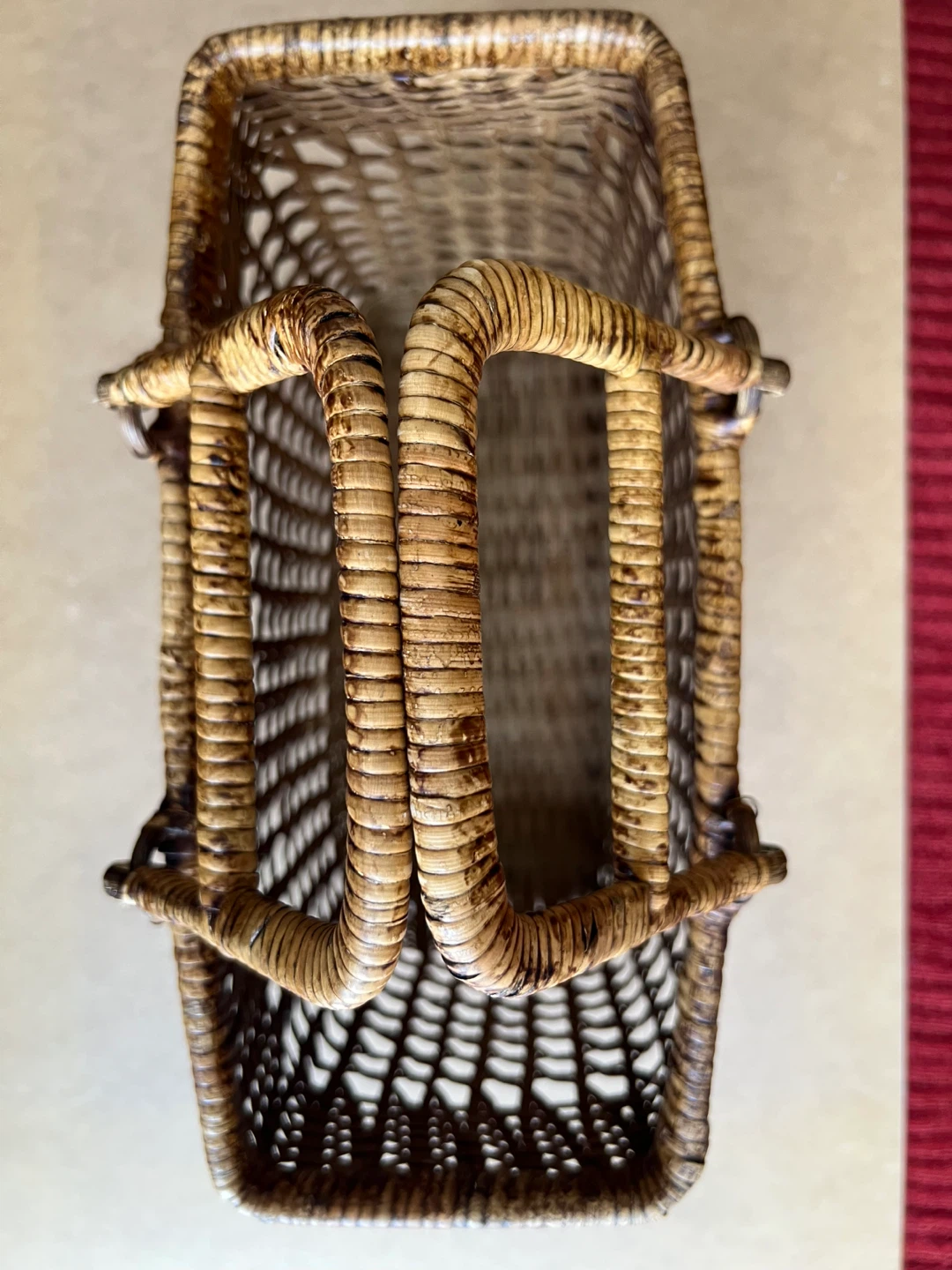 Rare Wicker Basket with Handles - photo 5