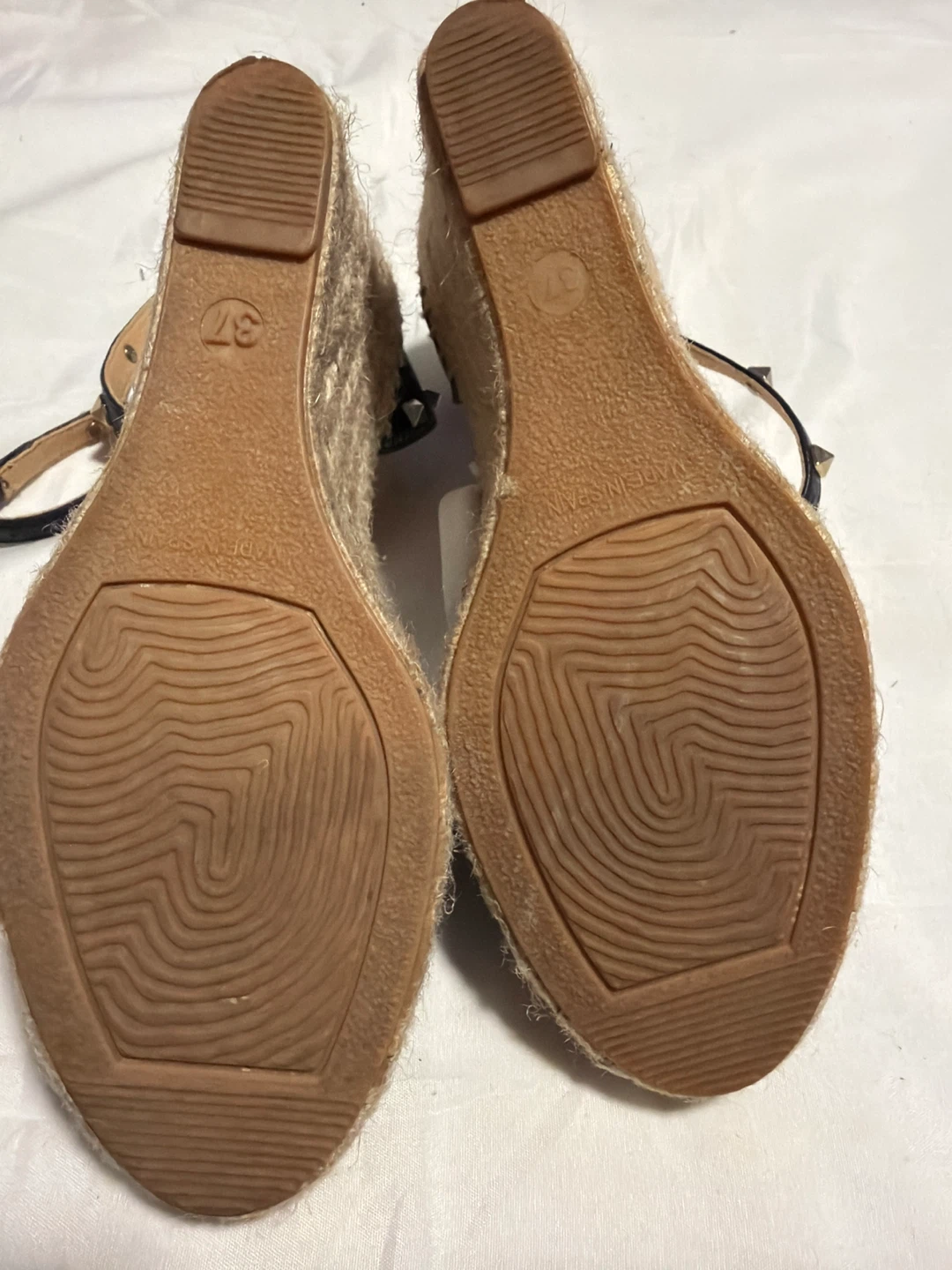275 central Black Espadrille Wedge Sandals - # Size 37 - photo 5