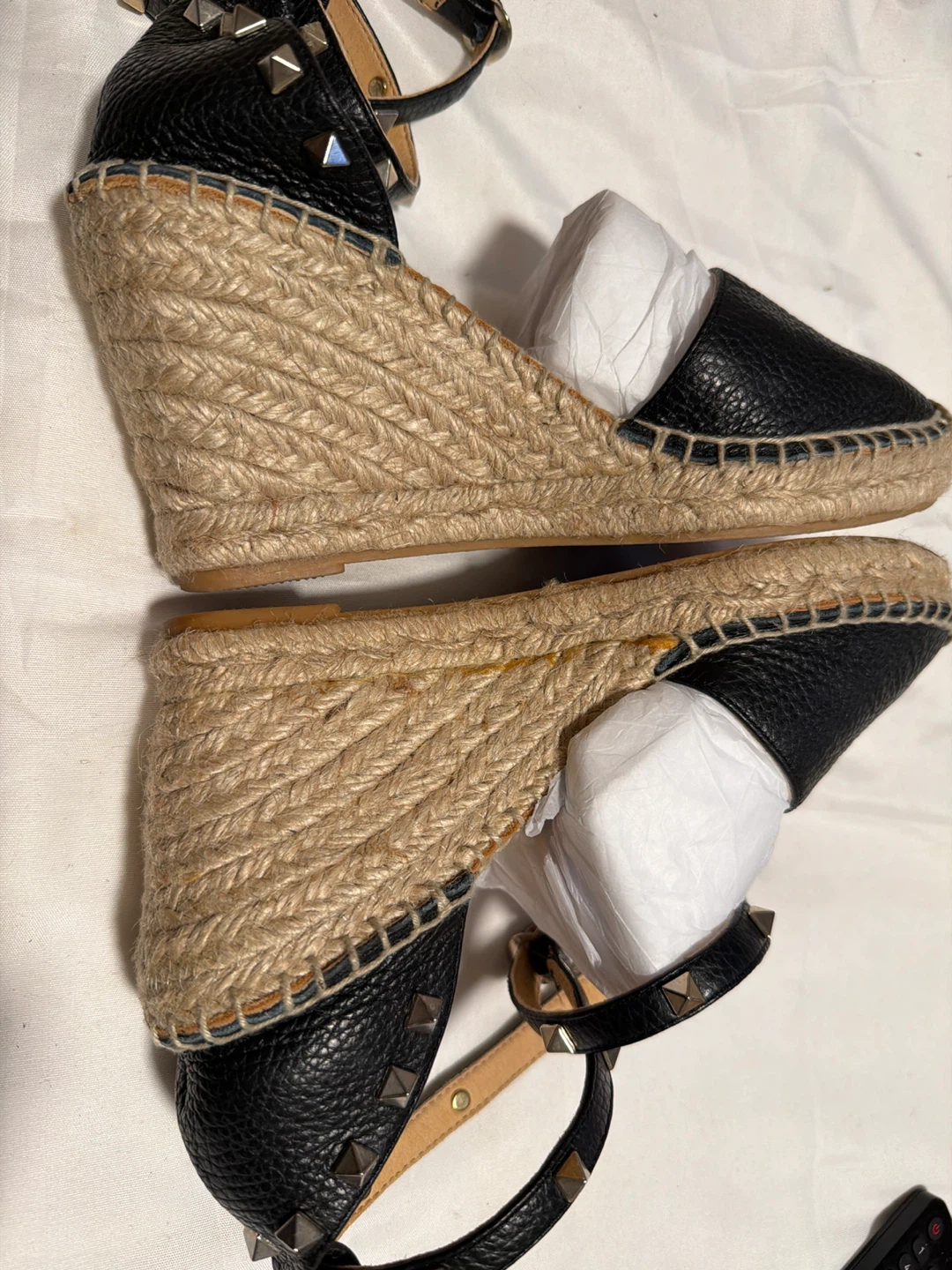 275 central Black Espadrille Wedge Sandals - # Size 37 - photo 3