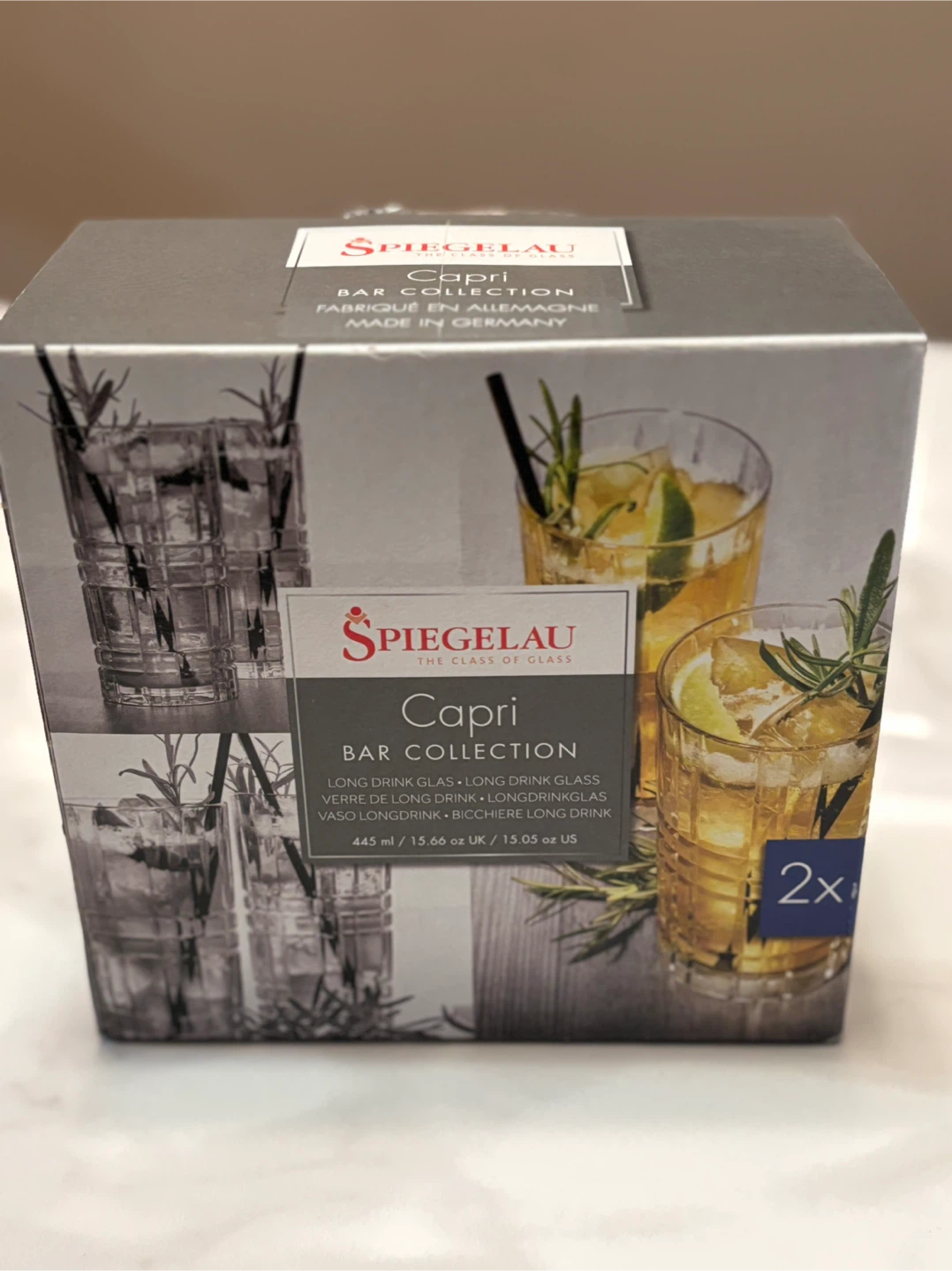 NEW Spiegelau Capri Bar Collection Glasses - Set of 2